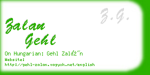 zalan gehl business card